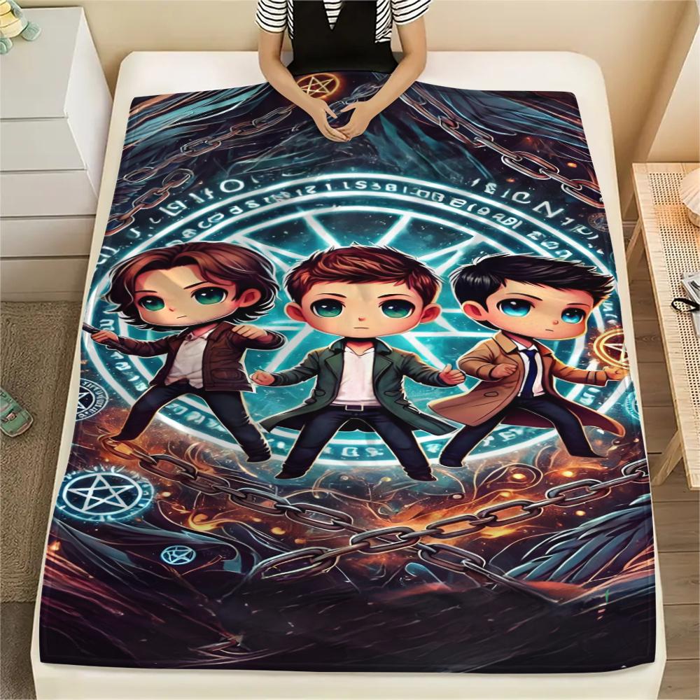 1 Pezzo Coperta in Flanella con Stampa Cartone Animato, Alta Qualità Confortevole per Tutte le Stagioni, Decorazione per la Casa, Calore e Comfort, Perfetta per Regalo di Natale Compleanno