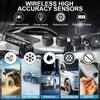 TPMS Tyre Pressure Monitoring System Solar Power LCD Display with 4 Internal/External Sensor  Waterproof Temperature Warning