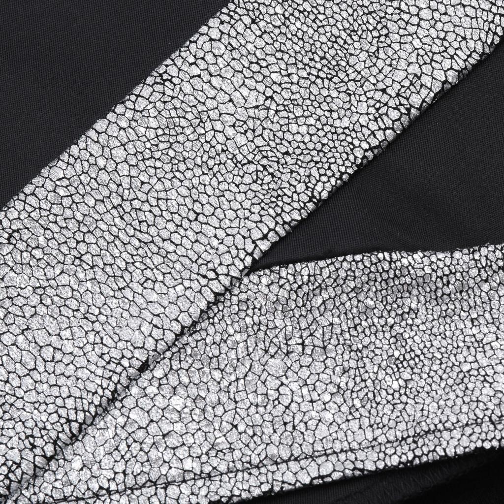 Women's Fashion Lace Mesh Sequin Patchwork Long Sleeve Round Neck Dress