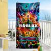 Roblox Personalized Text Beach Towel Super Soft & Absorbent Perfect for Traveling Yoga Camping and Swimming
