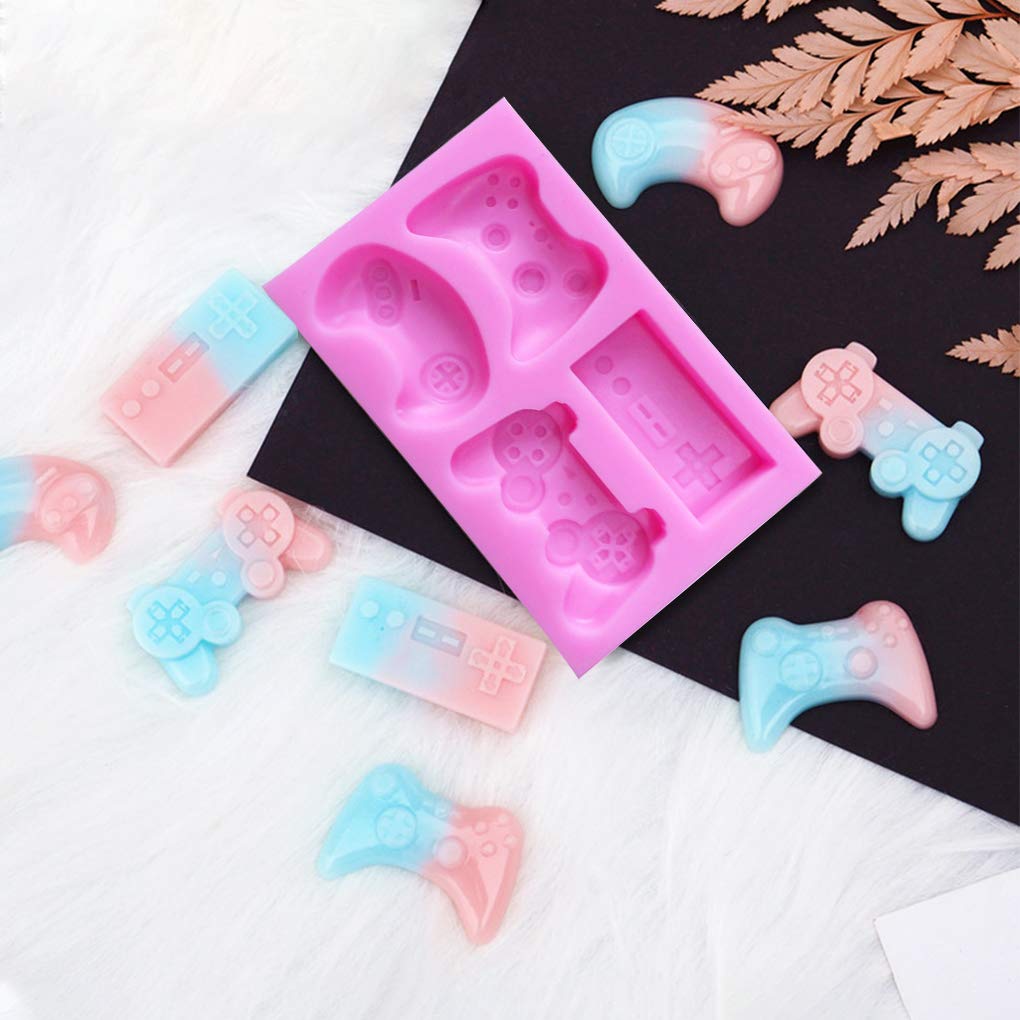 Rolin Roly Silicone Set of Game and Controller for Gummy Candy and Candle Making Controller Molds, 4, Console, Gamepad, Shapes, Cakes, Baking,