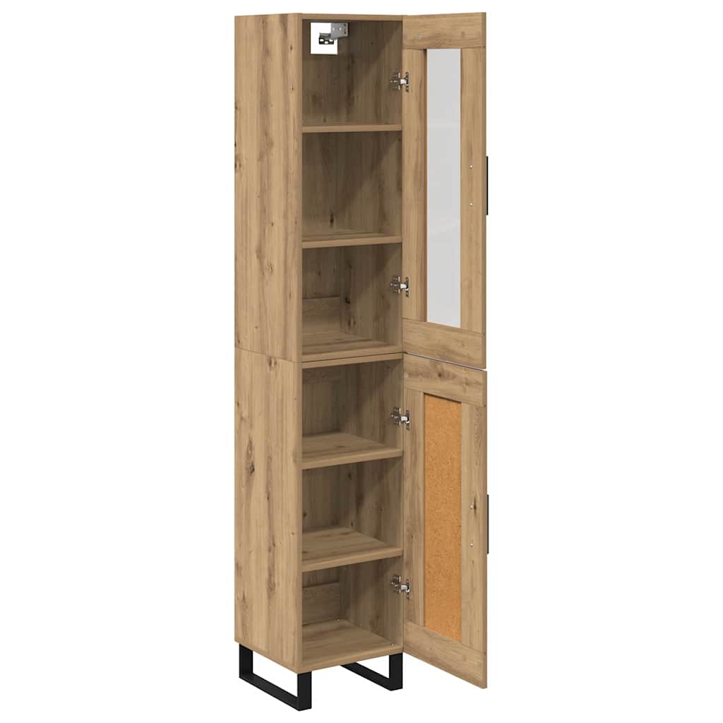 VidaXL Highboard Artisan-Eiche 34,5 x 34 x 180 cm Holzwerkstoff