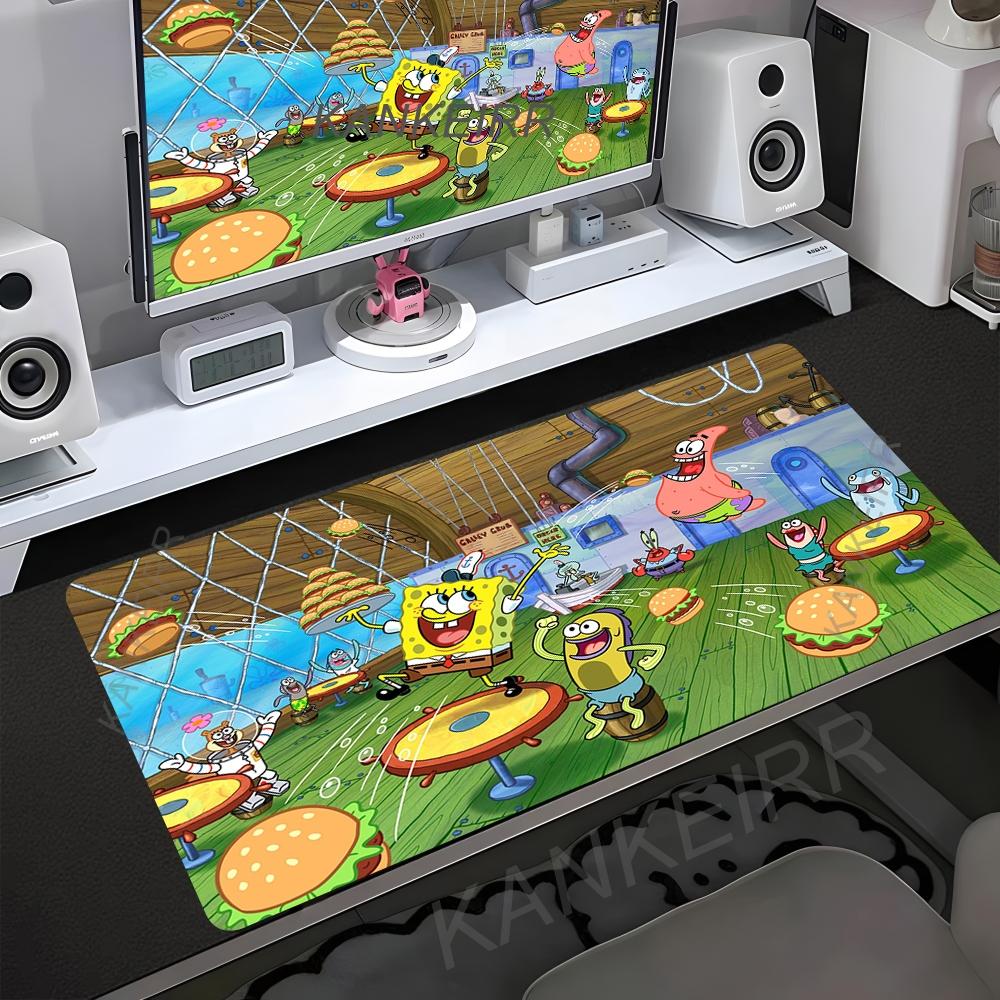 New Premium SpongeBob SquarePants Mouse Mat Patrick Star Cartoon Girl Desk Mat Office Computer Keyboard Mat Non-slip Table Mat