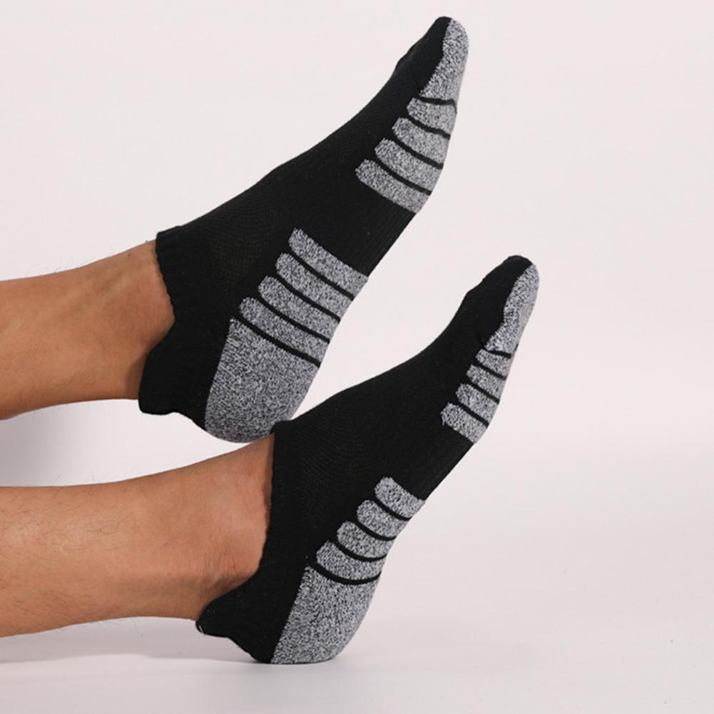 1 Paar Herren-Sommersocken, niedrig geschnitten, rutschfest, Kontrastfarbe, hohe Elastizität, Schweißabsorption, Alltagssocken für Erwachsene, Unisex-Sportsocken