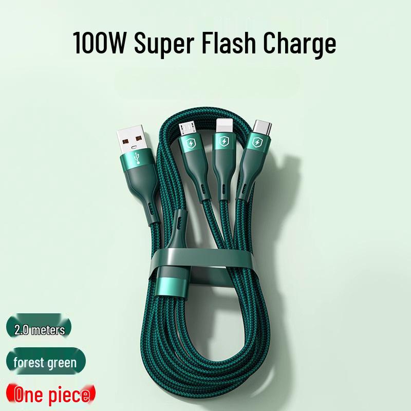 Universal Fast Charge 3-in-1 Multi-Head Charger Cable for Mobile Phones