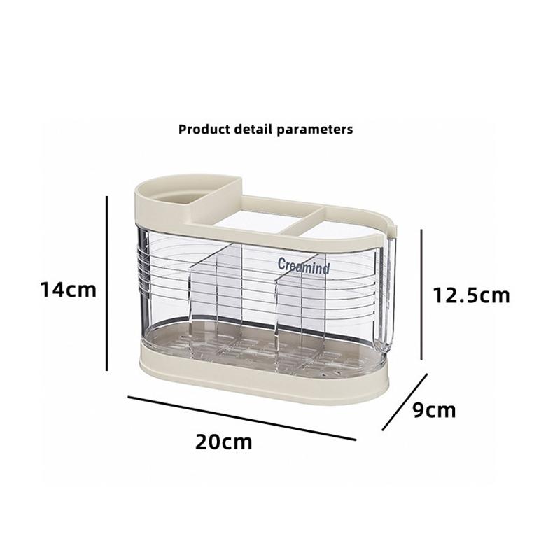 Utensil Holder Cutlery Drainer Kitchen Tableware Storage Bucket Plastic Chopstick Spoon Storage Rack Detachable Kitchen Tools