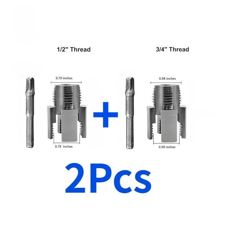 3-in-1 PVC Pipe Threader, Electric Drill Mounted Thread Cutting Tool, 1/2" 3/4" 1", Suitable for Diverse Tubing Types