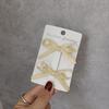 2 Stück Mädchen Mini-Greifklammern Damen Kopfschmuck Haaraccessoires Süße Schleifen-Haarklammern Ballett-Band-Schleifen-Haarnadel Pony-Clip