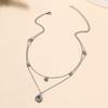 Multi-layer Crystal Necklace Stacked Jewelry New Gold-plated Water Drop Celebrity Long Sweater Chain Women