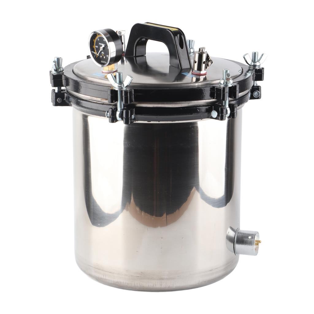 Steam Autoclave Portable High Temperature Pressure Pot Stainless Steel Machine 18L