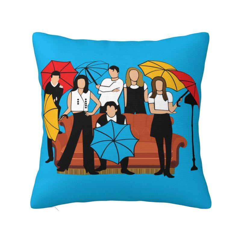 Nordic Style Funny TV Show Friends Collage Cushion Covers xcm Velvet Pillow Case for Sofa Square Pillowcase Home Decorative