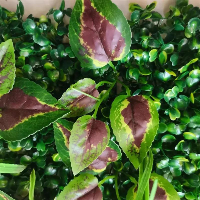 1 Stück Künstliche Grüne Pflanzenwandpaneele Simulationspflanzen Hintergrund Wanddekoration 3D Bionische Pflanze Außenrasen, Kunstrasen