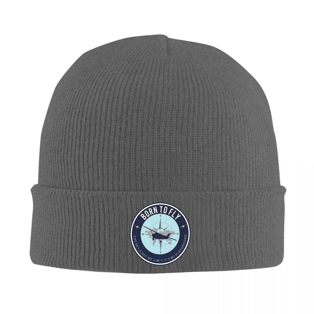 Born To Fly Flight Pilot Aviator Warm Knitted Cap Winter Knit Bonnet Hat Skullies Beanies Hip Hop Caps for Unisex