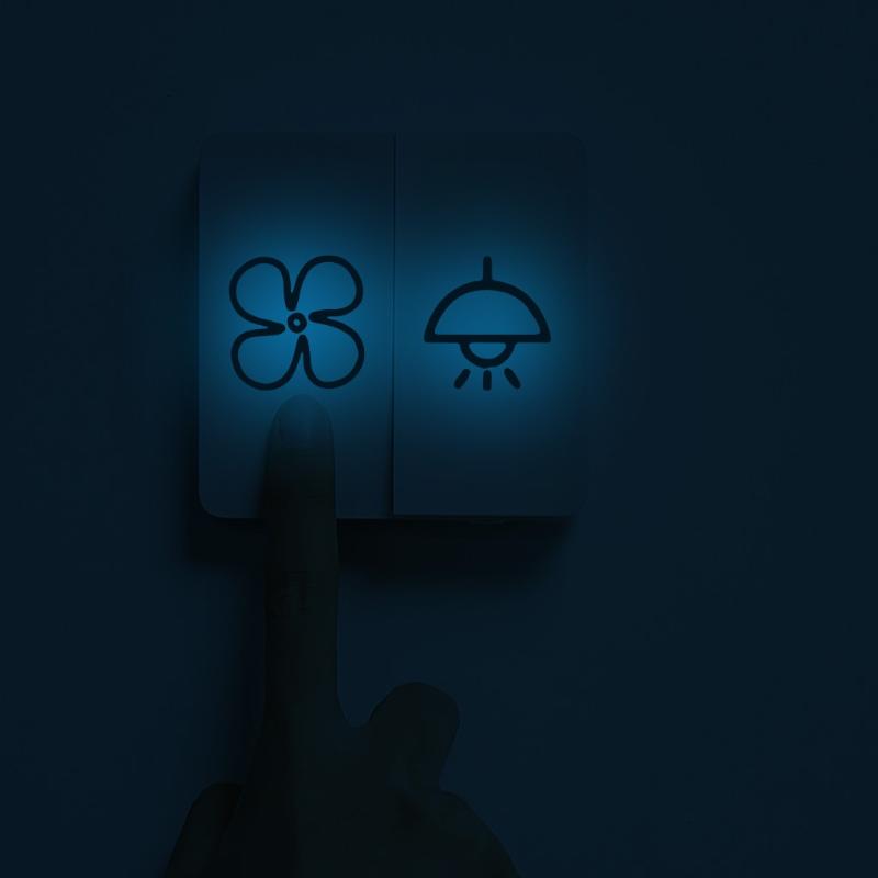 Waterproof Switch Label Sticker Clear Transparent Self-Adhesive Light Switch Panel Decals for Holiday House Rental Decor