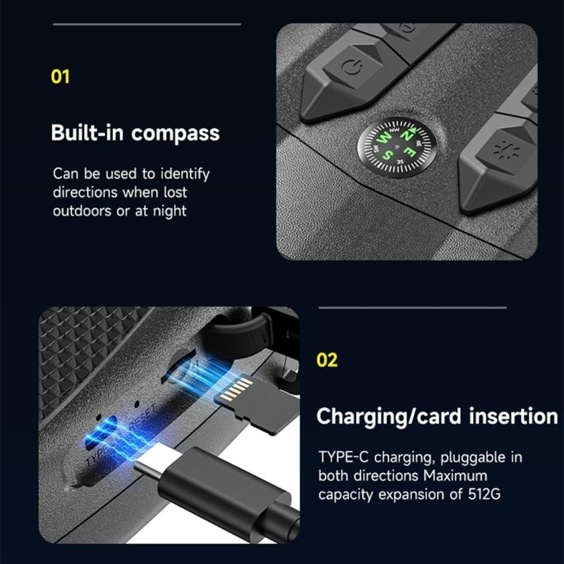 Tragbares digitales Fernglas mit Kamera 3-Zoll-Farbdisplay Fernglaskamera Video-Foto-Recorder Einfach zu bedienen