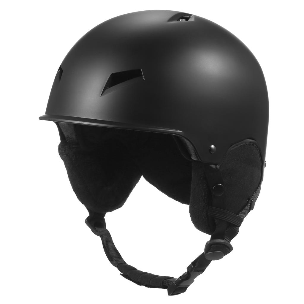 Women Men Winter Snow Helmet with Detachable Earmuff Snowboard Helmet with Goggle Fixed Strap Safety Skiing Helmet Skiing Sports