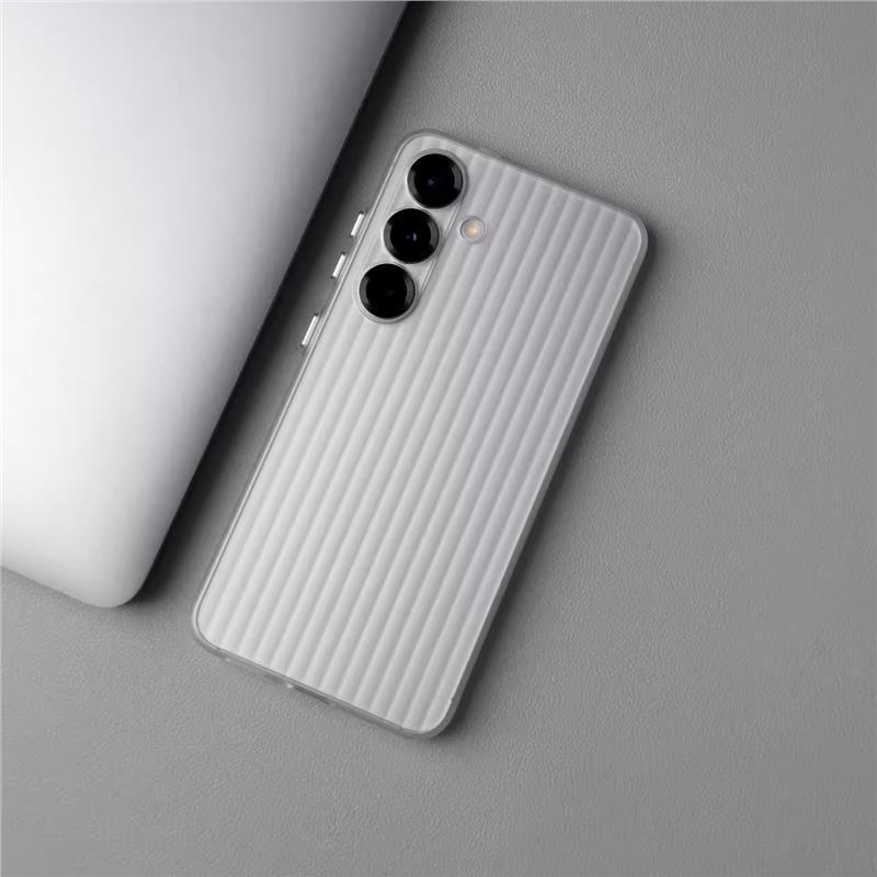 Applicable to Samsung s25 mobile phone case s25Ultra ice matte white matte hard case s24Ultra luggage stripe