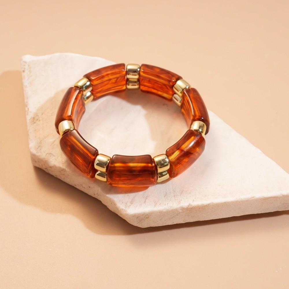 Wide Acrylic Bangle Geometric Retro Hand Ring Temperament Exaggerated Bracelet  Gift