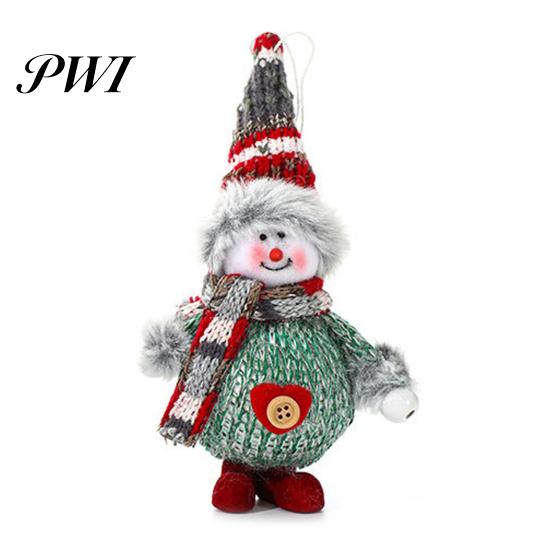 Handmade Christmas Ornaments Plush Doll Hanging Ornament Mini Colorful Cloth Santa Claus Snowman Deer Festive Atmosphere Decorations Foam Plushies