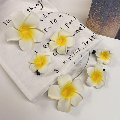 Korean Style Simulation Flower Hair Clip Seaside Vacation Headwear Duckbill Clip Flower Hairpin Barrettes Headdress