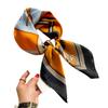 [Complete Works] Black and white simple cashew flower silk scarf premium waist ethnic style waist scarf decorative headscarf scarf workplace