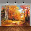2D Flat Surface 1-piece Autumn Photography Backdrop Suitable for Use In Studios Birthday Parties and Wedding Decorations