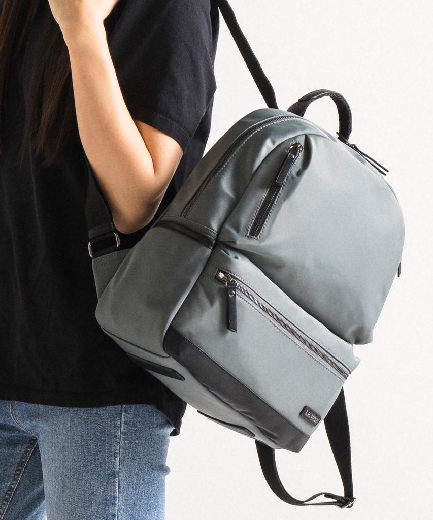 Lemine Nylon One-Day Backpack (Gray)