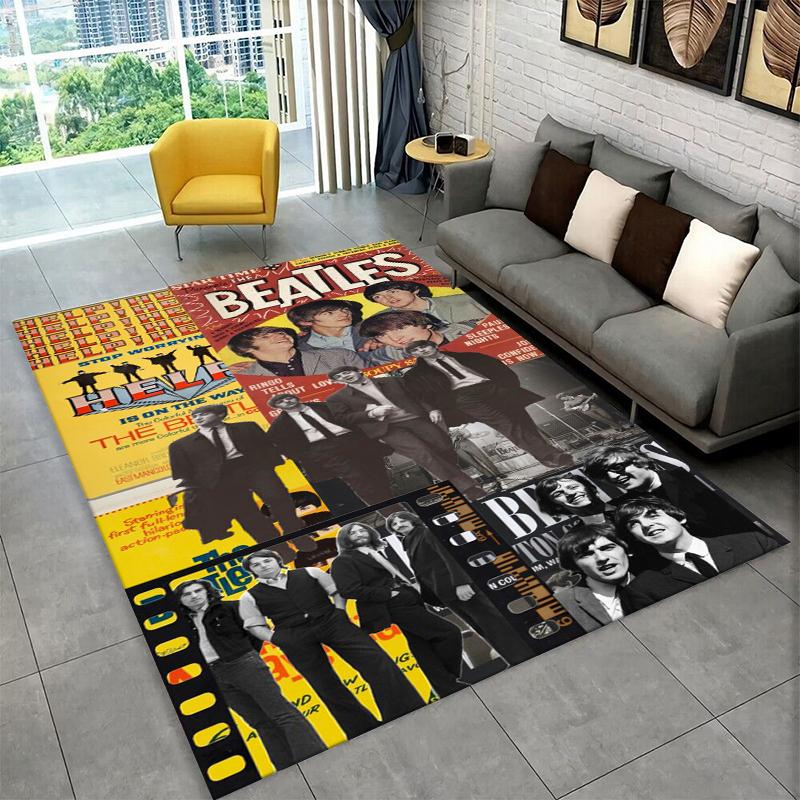 

Ковер-звезда B-Beatles Rock Band для игровой комнаты, спальни, гостиной, дивана, домашнего декора, детский нескользящий коврик для игровой зоны 40x60cm