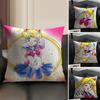 SSailor MoonN Anime Cushion Cover Natural Linen Organic Fabric DoubleSided Printing Sofa Home Decor Gift Pillow Case