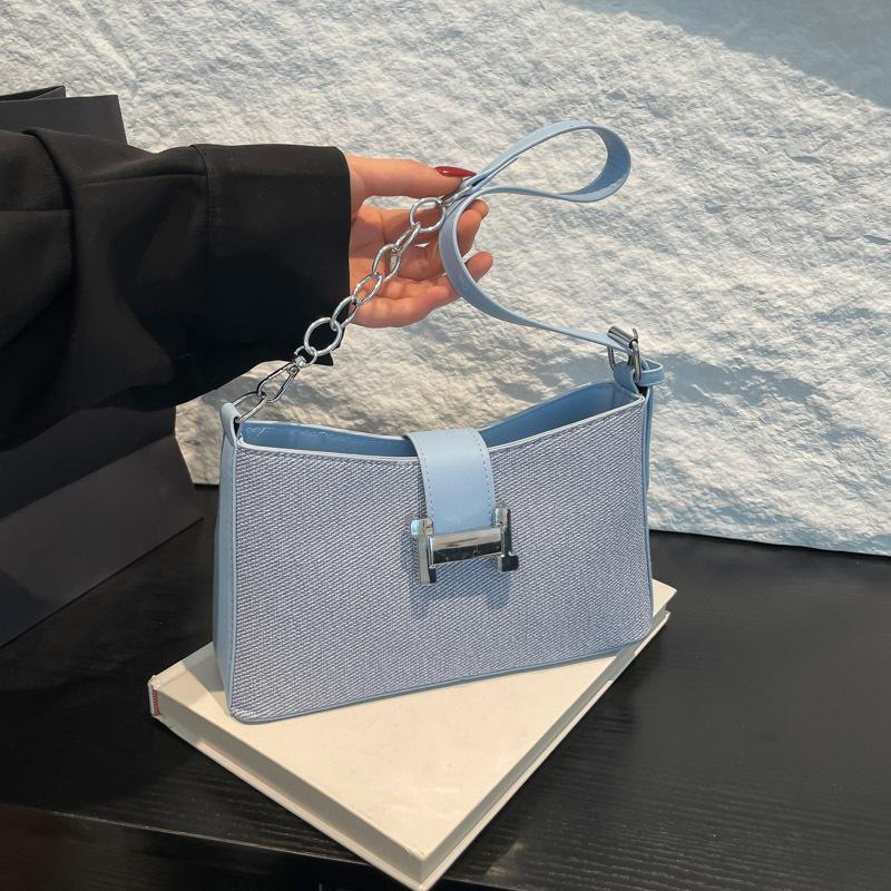 

Новые женские сумки, модные сумки-багеты на одно плечо, высококлассные простые, нишевые и универсальные модные сумки-мессенджеры, сумки синий