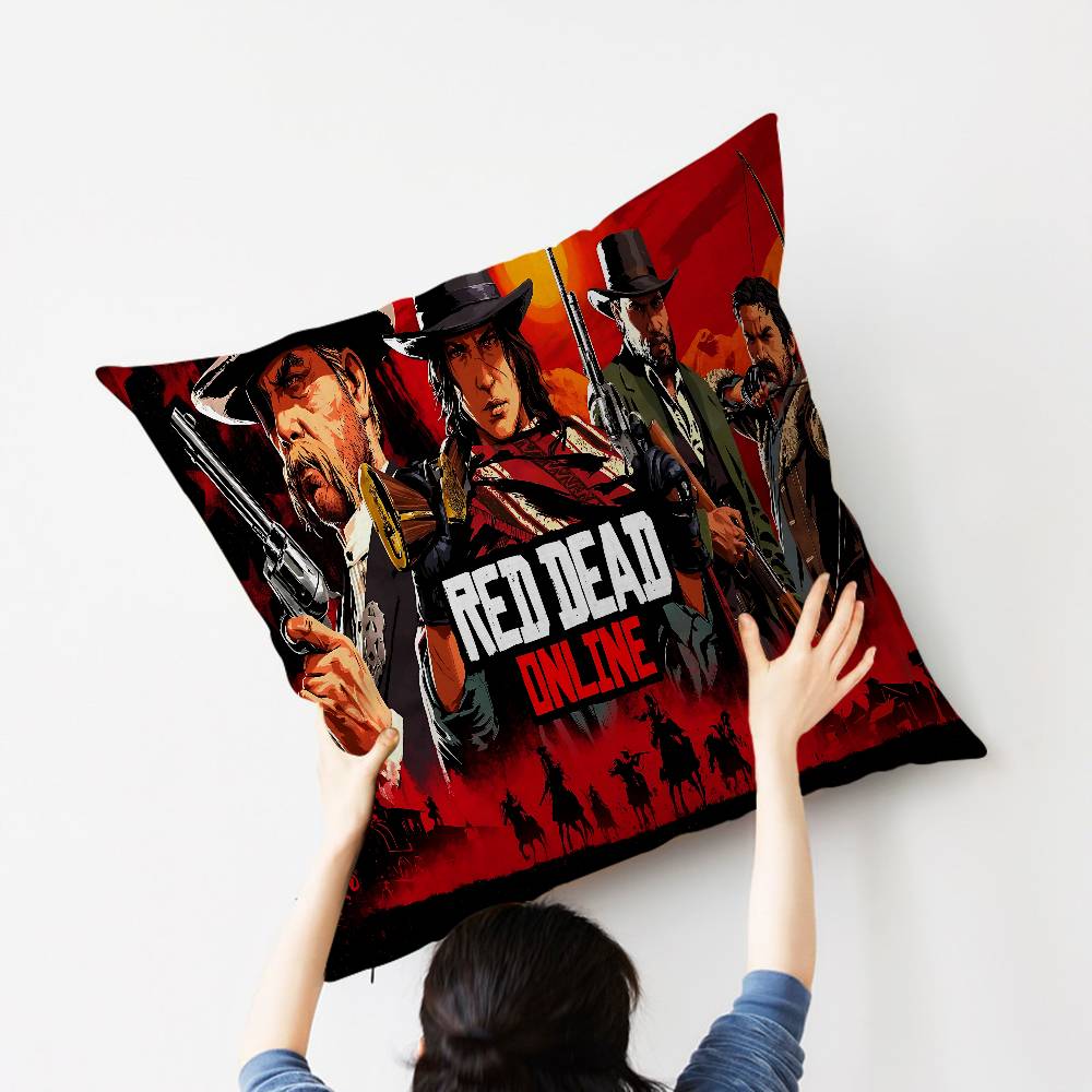 Spiel Red Dead Redemption 2 Kissenbezug Polyester Sofakissen Dekorative Wurfkissen Heimdekoration Kissenbezug