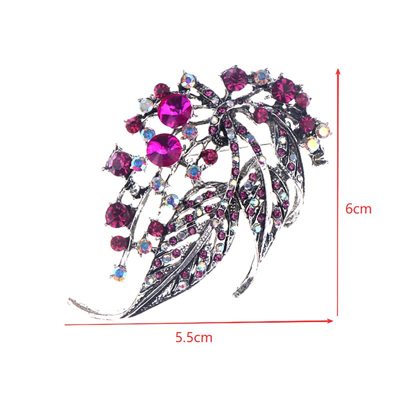 Squisite spille a forma di foglia multicolore scintillanti per donna Spille Accessori Casual per Abbigliamento da Festa