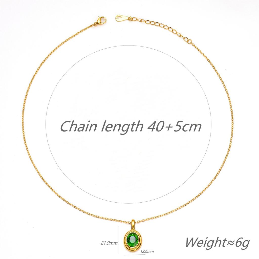 French Fashion Elegance Temperament Zircon Necklace Personalized Design Titanium Steel Necklace Women Do Not Fade Versatile