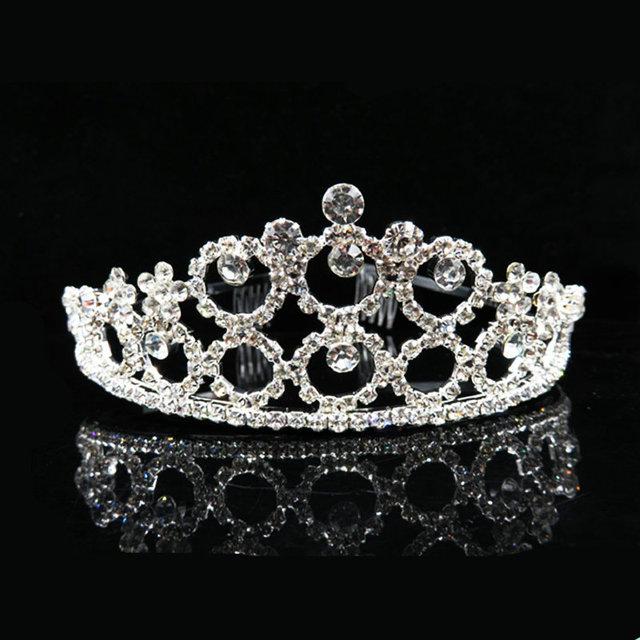 Европейский новый дизайн блестящая жемчужная хрустальная тиара свадебная королевская — фото 9