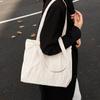 Casual Large-capacity Women's Autumn Lightweight Shoulder Bag Simple and Versatile Canvas Tote Bag College Student Commuter Bag