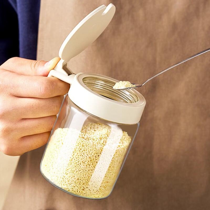 Glass Seasoning Jar Set with Storage Rack