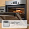 Backblech aus Edelstahl mit Grillrost, rostfrei, korrosionsbeständig, lebensmittelechtes Material, leicht zu reinigen, für Gebackenes