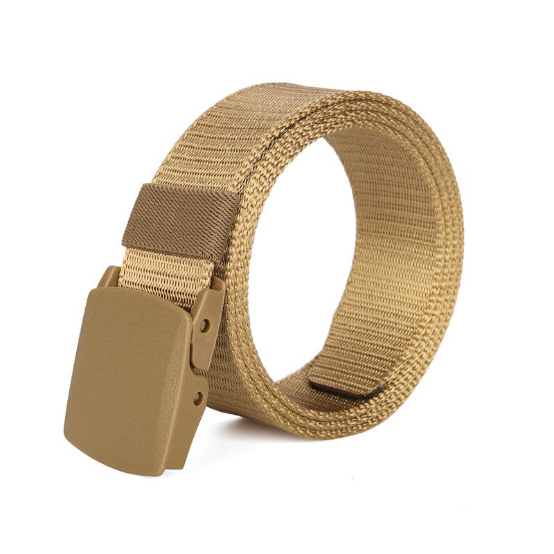 Men's Tactical Nylon Belt - Metal-Free, Military Style for Outdoor and Labor Protection