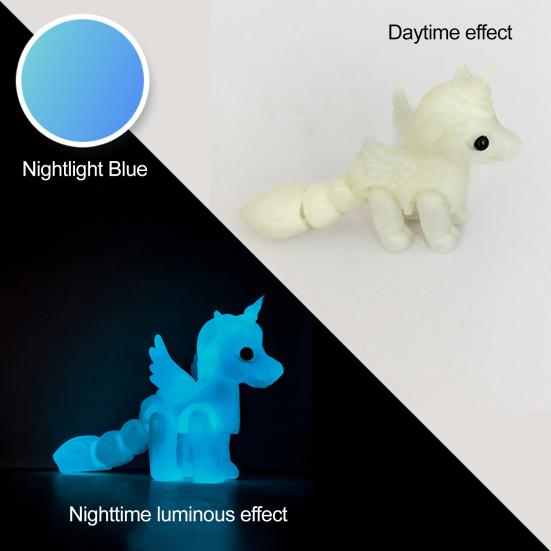 Ruchome stawy Figurka latającego konia Drukowana 3D Statuetka latającego kucyka Redukcja stresu Zabawka Fidget Edukacyjny Model zwierzęcia Ozdoba dekoracyjna na biurko