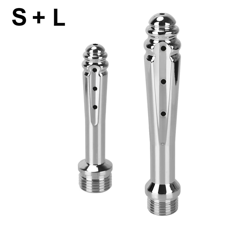 7 Holes Metal Anal Plug Anal Washer Nozzle Vaginal Shower Enema Douche Medical Sex Toys Butt Plug Couple Games Erotic Products