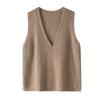Lokasha Cashmere Women's V-Neck Seed Stitch Vest, Autumn/Winter 2026 Collection