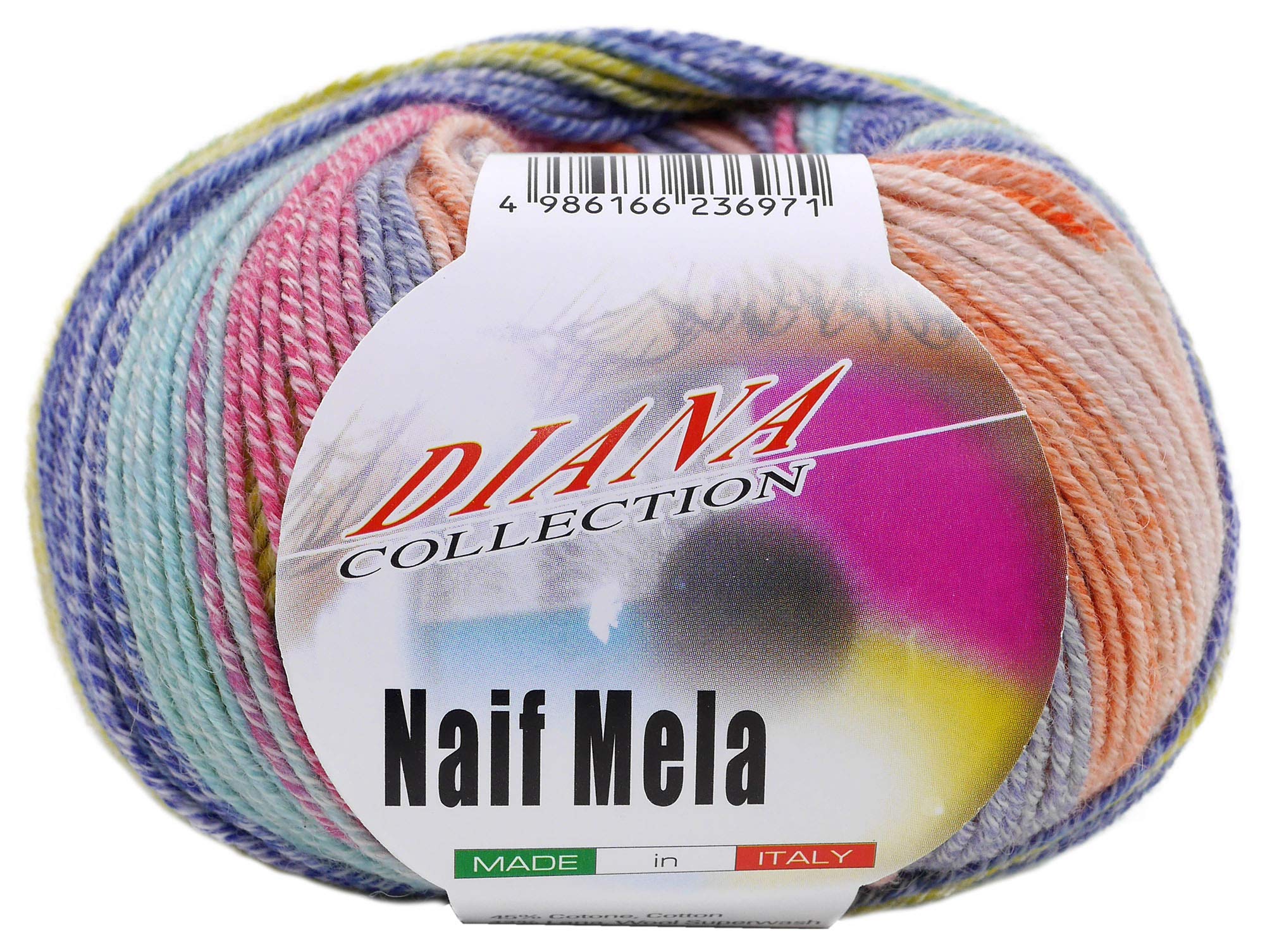 

NASKA Hand Knife Mela Yarn Medium Thick Type Orange 50g 150m 10 balls set col.708 approx. F-10 оранжевый