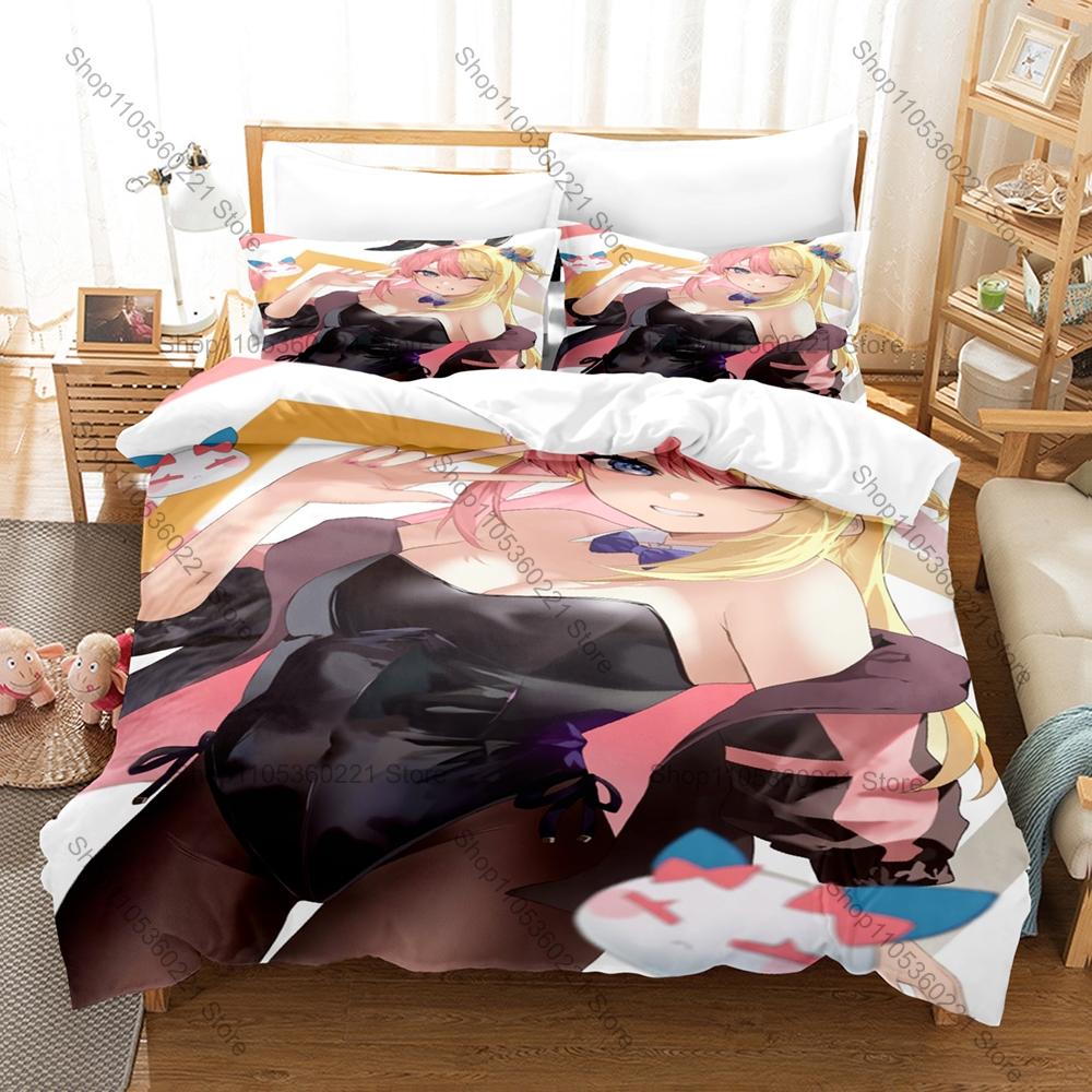 Kotoka Torahime XSOLEIL Institute Vice President Kawaii VTuber Live Art Bedding Duvet Cover + 2 Pillowcases Teen Bedroom Decor