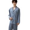 Pajamas men's spring and autumn ice silk long-sleeved men can wear high-end casual and comfortable silk loungewear suit large size