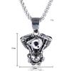 Motorcycle Heart Titanium Steel Necklace Men's Retro Versatile Hip Hop Trendy Versatile Accessories