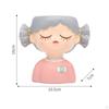 Decorative Flower Pot Featuring Resin Girl Figurine, Suitable for Office