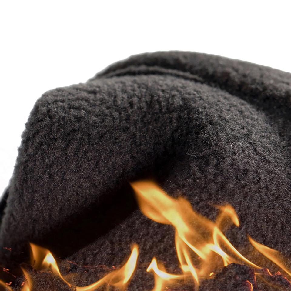 1 Paar Winterhandschuhe mit Fleece für Wärme Silikon Anti-Rutsch Fahrradhandschuhe Zwei-Finger-freigelegt Touchscreen Anglerhandschuhe