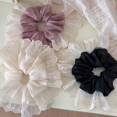 Velké široké elastické gumičky do vlasů doplňky pro ženy dívky gumičky korejské gumové fascinátory elegantní vintage Dárek kpop dospělí nové