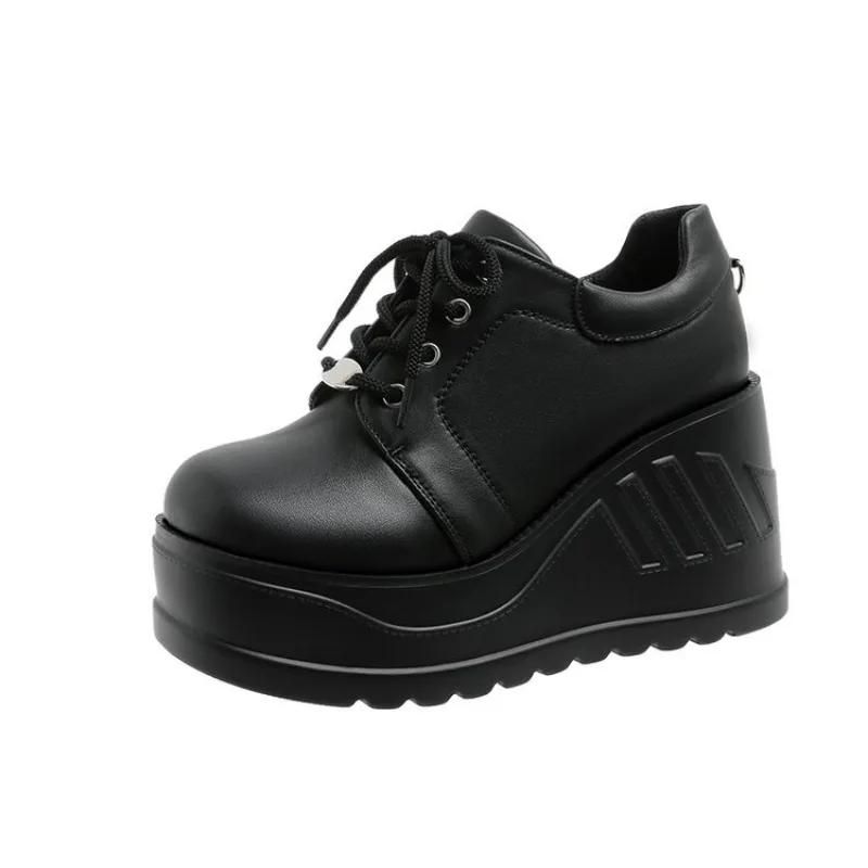 Punk Gothic Pumps Women 2025 New Thick Sole Brand Platform Mary Jane Shoes Wedge High Heels Party Cosplay Designer Lolita Shoes