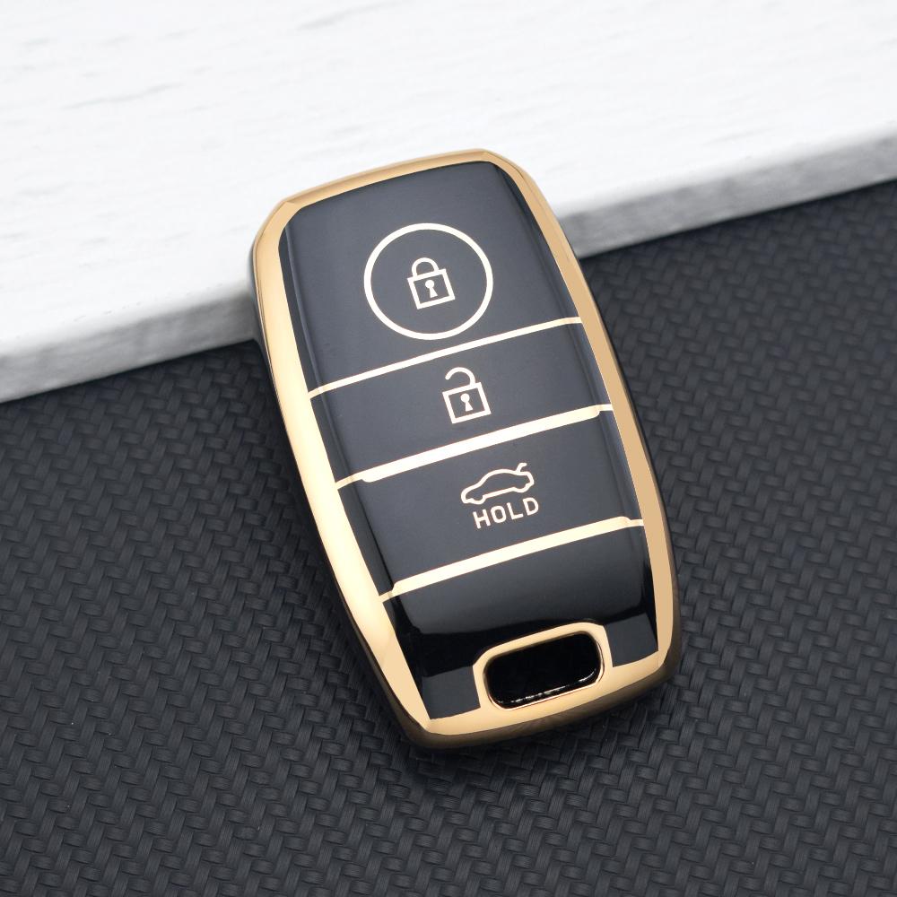 

Soft Car Key Case Cover for KIA Sportage Cerato Optima K2 K3 K4 K5 RIO Picanto Soul Sorento Sedona 3/4 Buttons Car Key Shell Bag